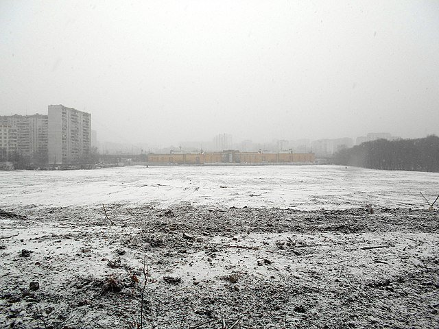 The place where Hovrinskaya hospital stood, March 24, 2019