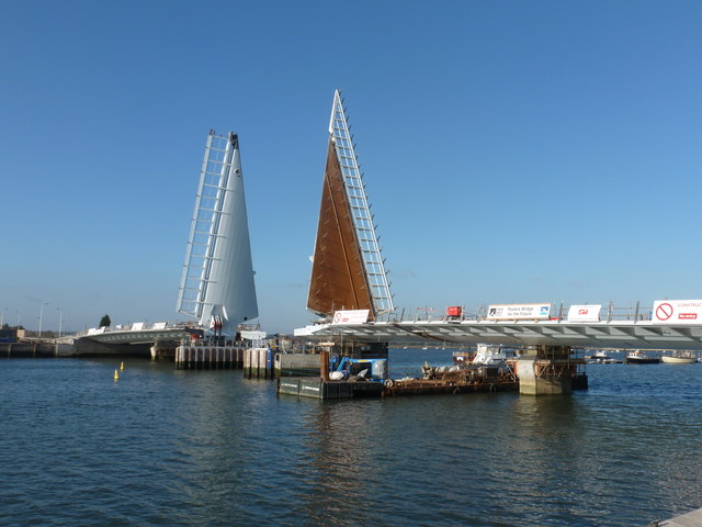 Poole (Twin Sails) Lift Bridge, Poole, Dorset, England